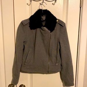 Aeropostale Wool Blend Size S/P with fur collar